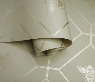 13080-Honeycomb-Bee-Green-Roll