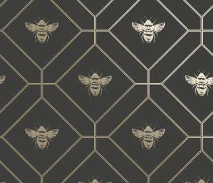 13081-Honeycomb-Bee-Shiny-Charcoal_Gold-Product_web