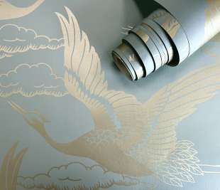 13432_Metallic_Cranes_Blue_Roll