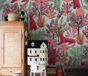 gold-tigers-pink-wallpaper