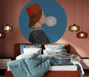 dots-boy-with-bubble-gum-blue