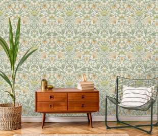 13392-Vintage-Floral-cream-ochre-roomshot