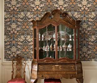 91900 Fleurmont Charcoal orange roomshot