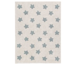Washable rug Stars Vintage Blue