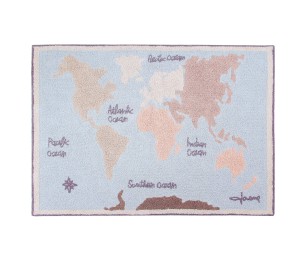 Washable rug Vintage Map