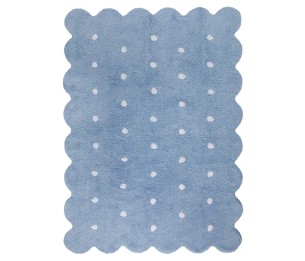 Washable rug Biscuit Blue