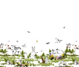 Mural The Rabbit's Playground R14551