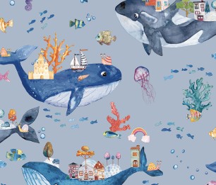 Wallpaper Whale Town 13220
