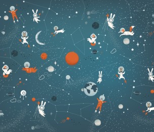 Valokuvatapetti Animals in Cosmos Orange