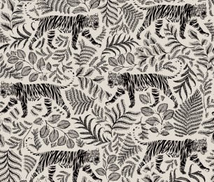 Valokuvatapetti Camouflaged Tiger White