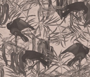 Valokuvatapetti Crows Beige