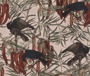 Valokuvatapetti Crows Pink