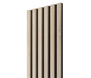 Akustiline seinapaneel Lameli Must/Sonoma, 300x2750 mm