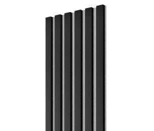 Akustiline seinapaneel Lameli Hall/Must, 300x2750 mm