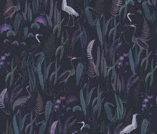 Valokuvatapetti Calm Heron Purple