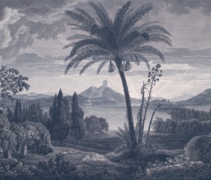 Valokuvatapetti Tropical Volcano Vista blue