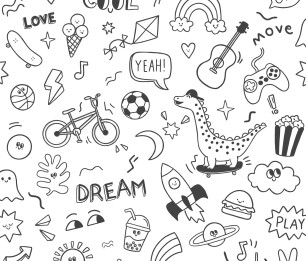 Wallpaper A vos Craynos MNM 105829090 (colouring with a whiteboard marker)