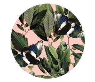 Isekleepuv tapeet Dots Magpie Pink