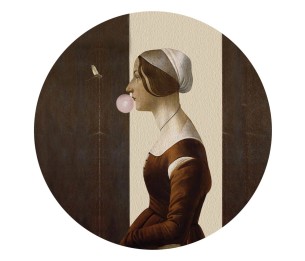 Isekleepuv tapeet Dots Handmaid With Bubble Gum