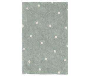 Washable rug Mini Dot Blue Sage