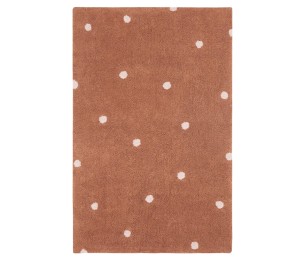 Washable rug Mini Dot Chestnut