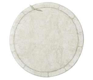 Washable rug Bamboo Sensorial Leaf