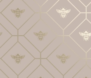 Wallpaper Honeycomb Bee 13083*