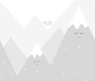 Mural XL Mountains Grey 158840