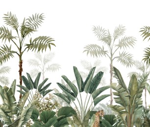 Mural XL Jungle White&Green 158951