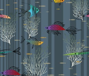 Tapetti Trully Fish WP182092