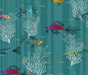 Tapetti Trully Fish WP182093
