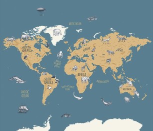 Fototapeet World Map 102032066