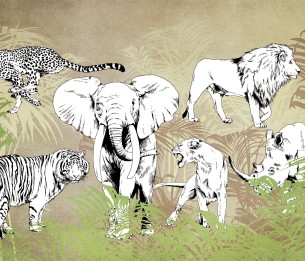 Mural Wildlife V102-1