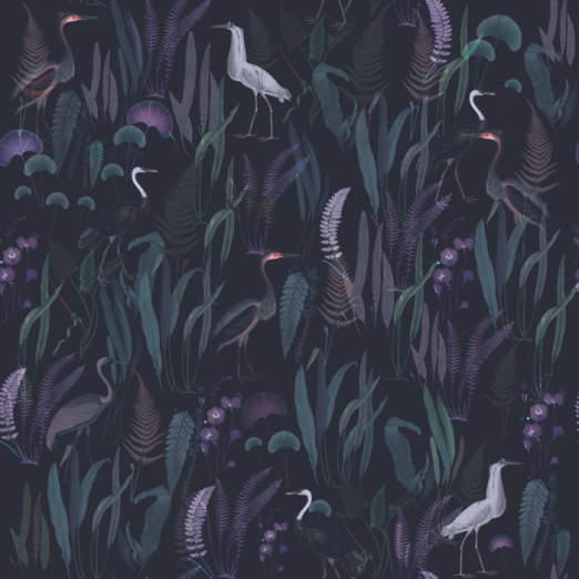Fototapeet Calm Heron Purple