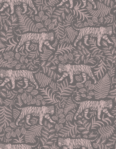 Fototapeet Camouflaged Tiger Gray Pink