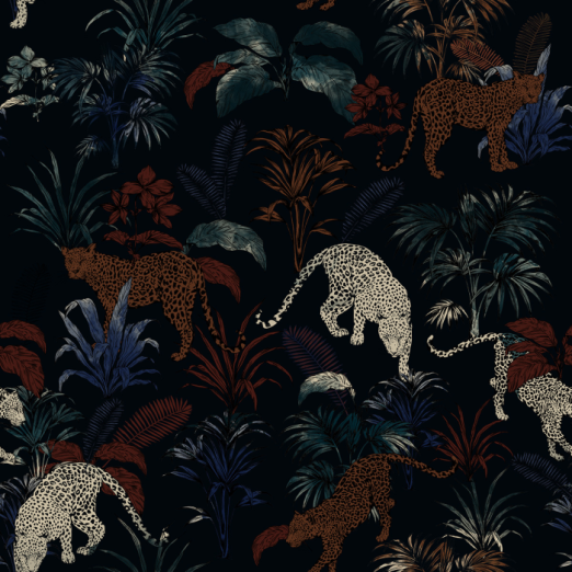 Fototapeet Cheetah Black