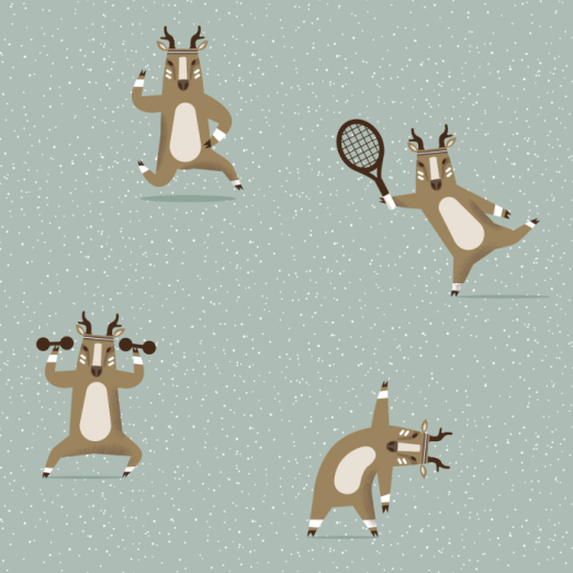 Fototapeet Deer Exercises