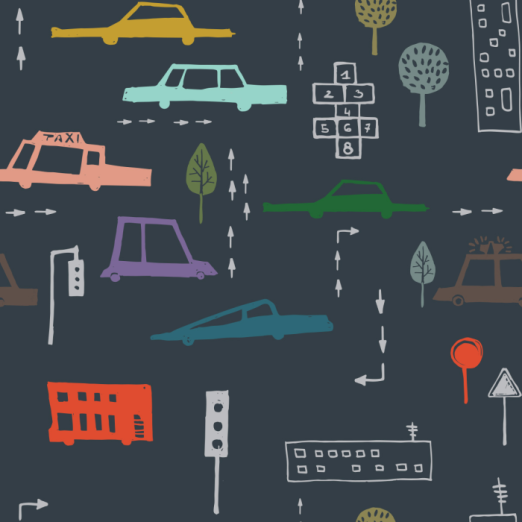 Fototapeet Navy Blue Cars