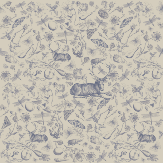 Fototapeet Vintage Botanic Blue