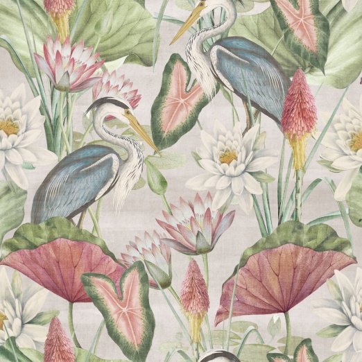Tapeet Waterlily Lake Linen Multicoloured 100046EH