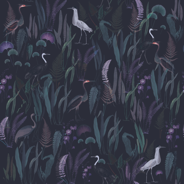 Fototapeet Calm Heron Purple
