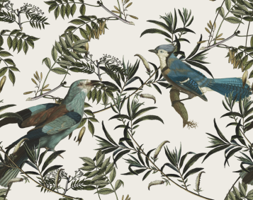 Fototapeet Birds in Garden Ecri