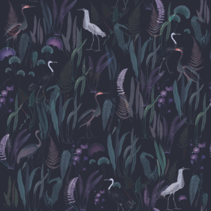 Fototapeet Calm Heron Purple