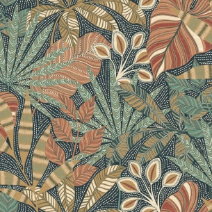 Tapeet Kirra Leaf Navy/Spice 100032EH