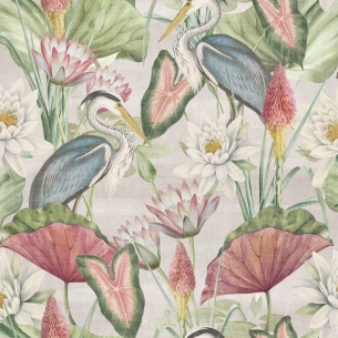 Tapeet Waterlily Lake Linen Multicoloured 100046EH